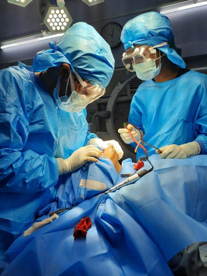 Dr Kundan at the clinic
